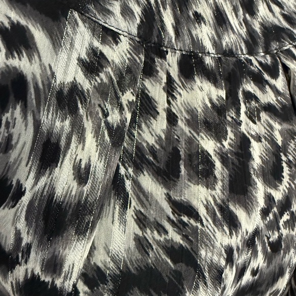 Rebecca Malone Animal Print 3/4 Sleeve Blouse - Picture 3 of 8